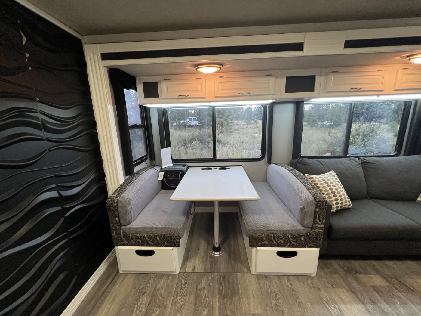 Living area with dinette and sofa